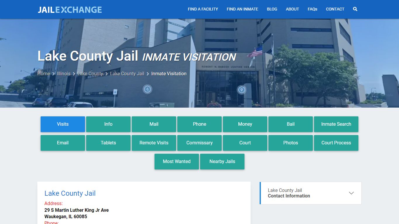 Inmate Visitation - Lake County Jail, IL - Jail Exchange