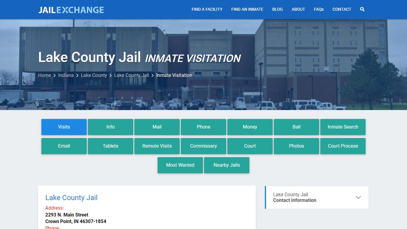 Inmate Visitation - Lake County Jail, IN - Jail Exchange